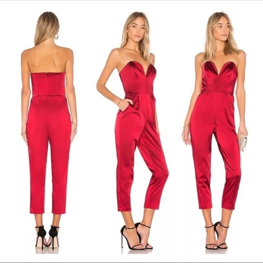 AMANDA UPRICHARD x REVOLVE Cherri Strapless Jumpsuit Sz S